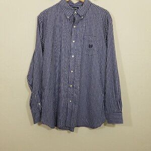 NWT Chaps Long Sleeve Button Down Shirts Blue Size L